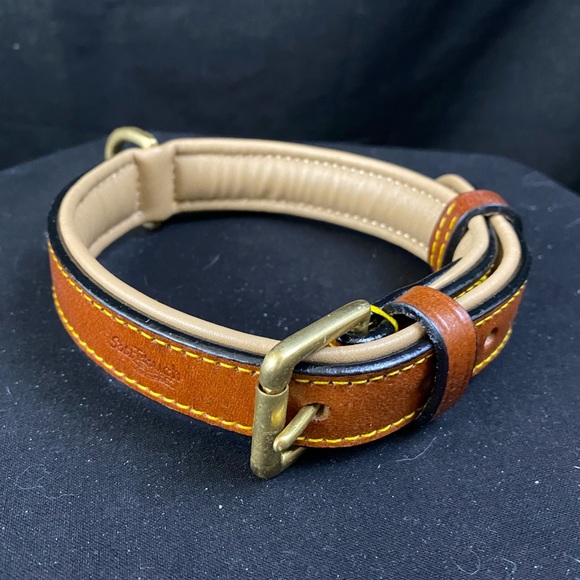 soft touch leather dog collars
